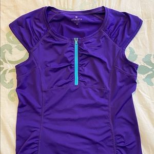 Athleta UPF Sun Shirt half zip rash guard swim